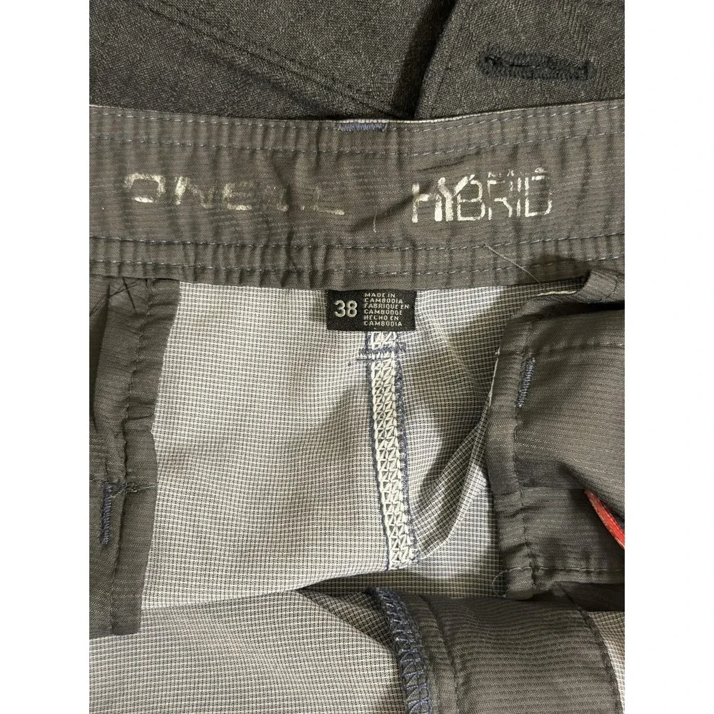 ONeill Mens Hybrid Shorts 38 Gray Polyester Elastane Solid Boardshorts 4416